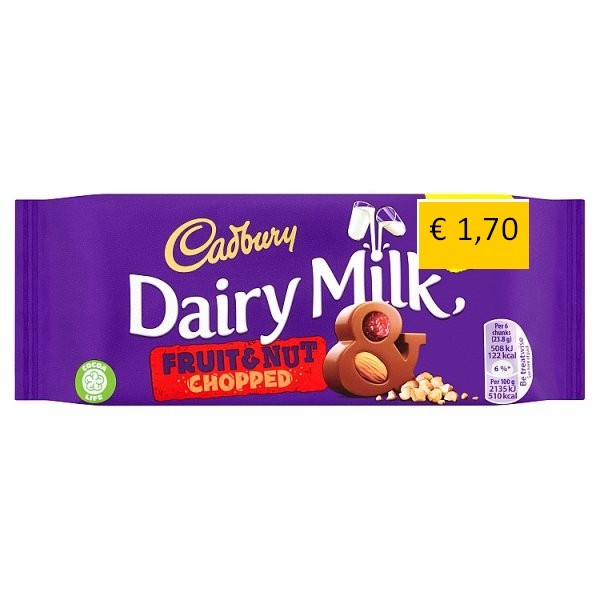 Cadbury  Dairy Milk Fruit and Nut 110g