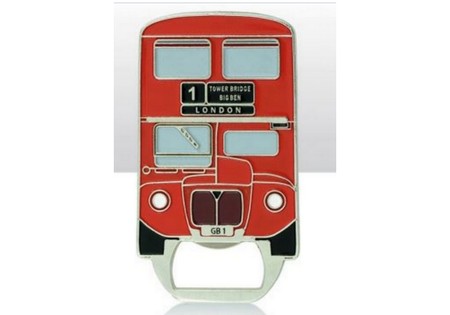 Red London Bus Bottle Opener Magnet