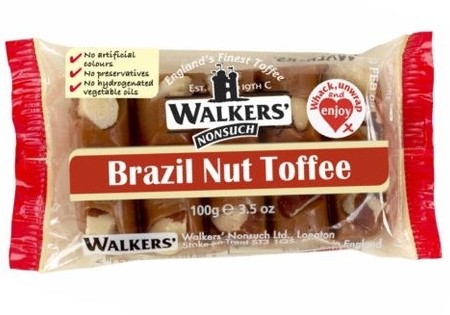 Walkers Nonsuch HAZEL Nut Toffee Slab 100g