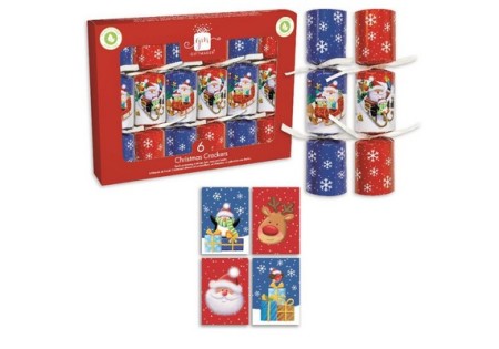 Christmas Crackers 6 x 6 Santa & Friends